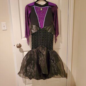 Disney Villains Maleficent Dress Halloween Costume M(8-10)